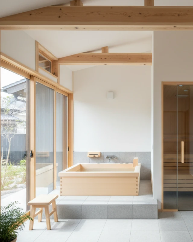 無垢材と光に満ちた空間